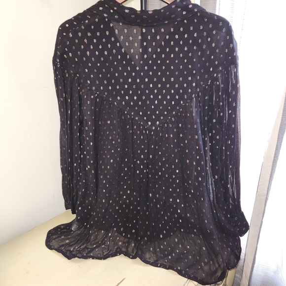 VENUS Black Blouse with Colored Accents - Picture 3 of 4